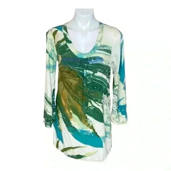 Jams World since 1964 made in Hawaii Sage W657-SAGG save size small tunic - Picture 1 of 5